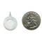 Sterling Silver Happy Birthday Disc Charm Engraveable Jewerly 26mm x 20mm